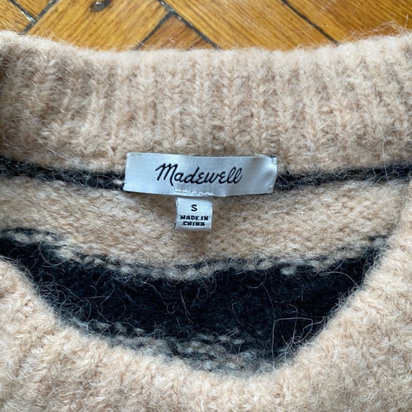 Madewell Shrunken Pullover Sweater in Tiger Stripe - Picture 3 of 3